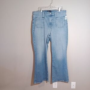 Gap Stretch High Rise '70s Flare Jeans Lightwash Plus Size 20 New NWT